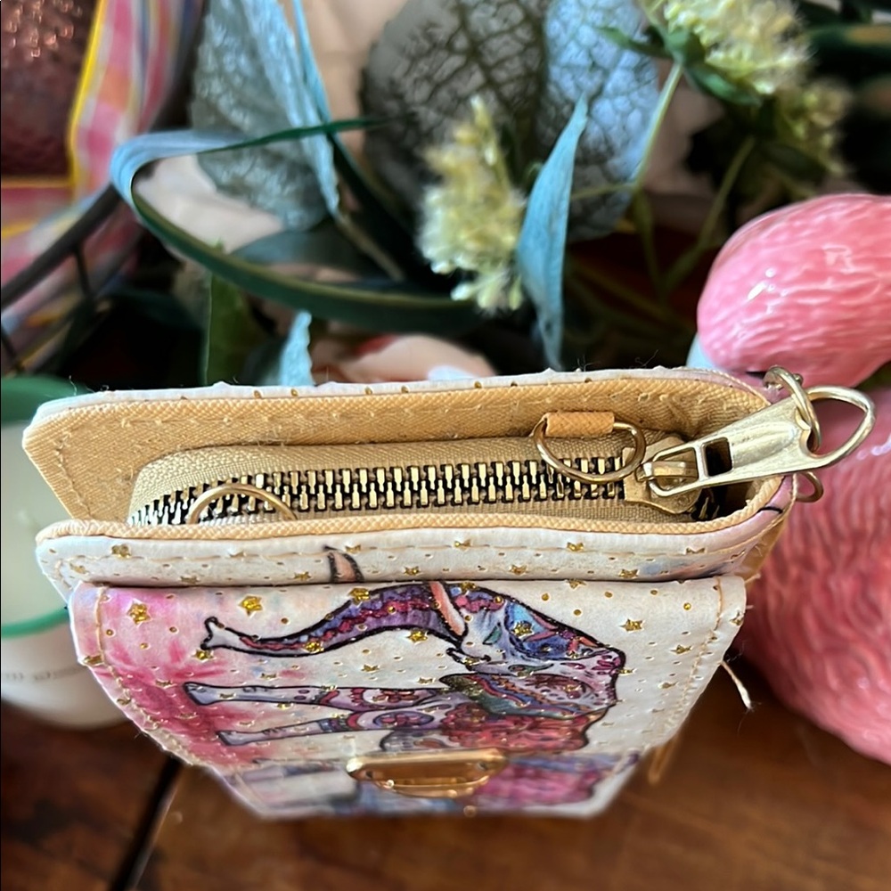 Colorful Elephant Print Wallet - Picture 3 of 5